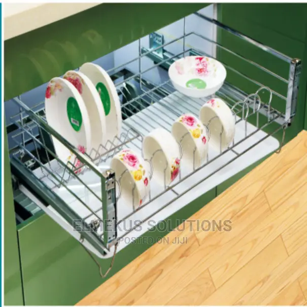 Cabinet Plate Rack Basket (Pullout/Drawer)