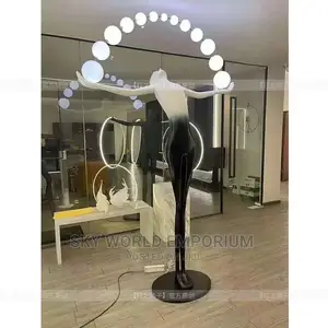 Custom Art Human Sculpture Led Hotel Lobby