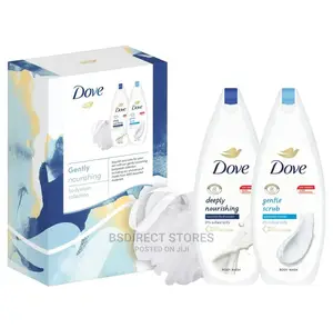 Dove Gently Nourishing Body Wash Gift Set and Shower Puff