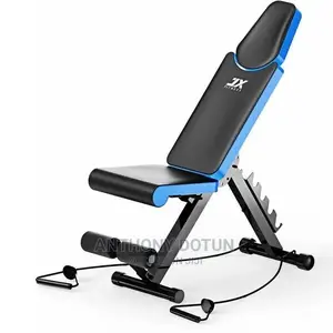 Adjustable Exercise Bench With Resistance Rope