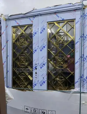 7ft by 5ft Gold Ring Anti-Rust German Glass Door