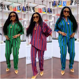 Quality Ladies Strip 2 Piece Trousers