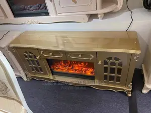 Luxurious Gold Fireplace Tv Stand