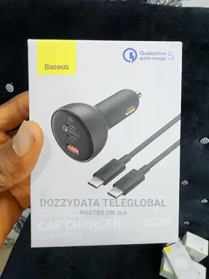 Baseus Car Charger Usb Dual Type C 160w Qc 5.0 Quick Charge