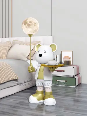 Home Decor Sculpture Figurine Bear Moon Ornaments