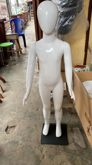 Age 4 To 7years Unisex Children Glossy White Faceless Dummy
