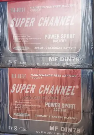 Quality Car Battery Super Channel 12v 75ahs Use for Cars.