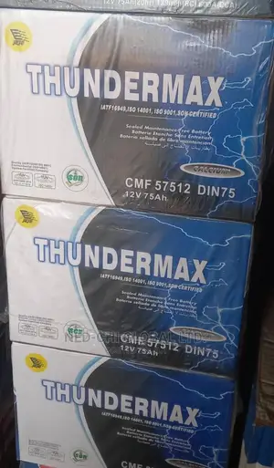 Quality Korea Battery 12volt 75ahs Thundermax for Every Car