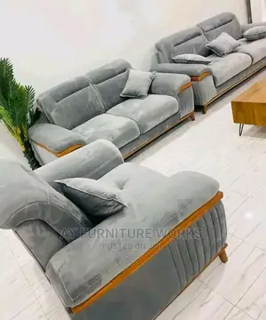Luxury 7 Seater Living Room Fabric Made Royal Sofa Chair.