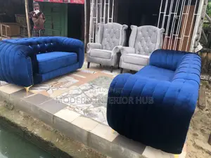 Luxury 7 Seater Living Room Fabric Made Sofa Chair.