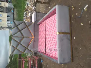 Quality 4.5by6 Upholstery Padded Bed Frame With One Bed Side