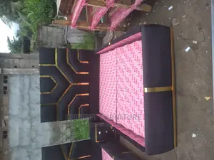 Quality 4.5by6 Upholstery Padded Bed Frame With One Bed Side