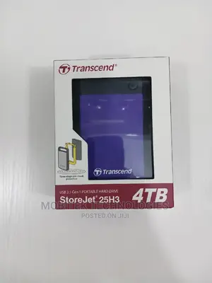 4tb Transcend External Portable Storage Hard Drive