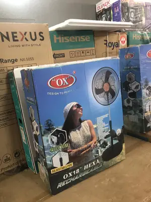 Brand New Rechargeable 18 Inches Ox Hexa Fan