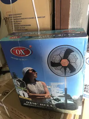 Rechargeable Standing Fan Ox Hexa 18 Inches