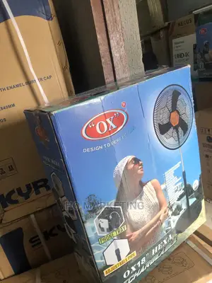 Standing Rechargeable Fan Ox Hexa 18"