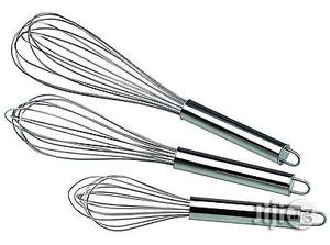 3 PC Stainless Steel Balloon Whisk Set Whip Mix Stir Beat