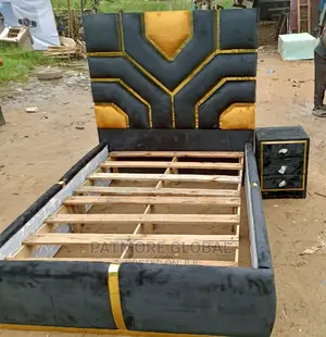 Golden and Back Padding Bedframe
