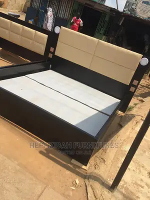 6 X 6 Modern Bedframe With Led Light and 1 Bedside Drawer
