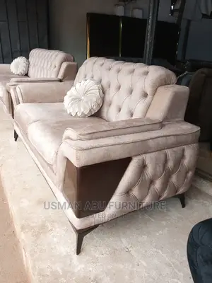 Modern 7 Seater Living Room Fabric Made Royal Sofa Chair.