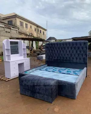 Bed Frame 6x6 With Dressing Mirror/Footrest for Homes/Hotel