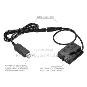 DR-E8 Dummy Battery + USB Cable