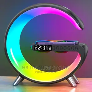 Wireless Charger Alarm Clock Speaker Table Lamp