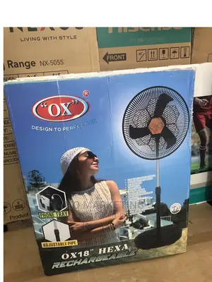 Brand New Ox Fan Rechargeable Hexa -18"