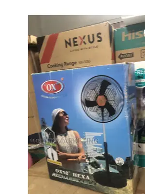 Ox Fan Rechargable Standing Hexa 18 Inches