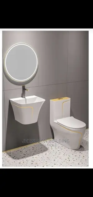 Water Closet With Wall Hung Basin (Payment on Delivery)