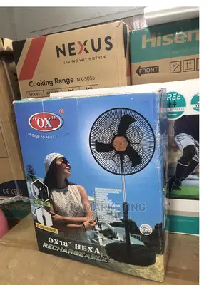 New in Ox 18 Inches Hexa Rechargeable Standing Fan