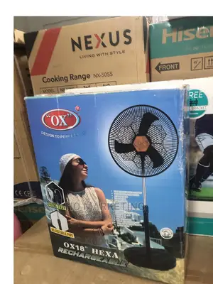 Brand New Ox Rechargeable Standing Fan Hexa 18"