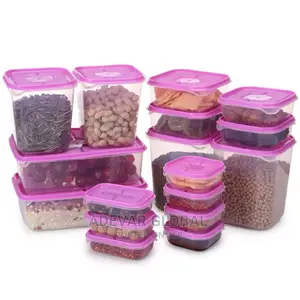 17 PCS Set Refrigerator Crisper Plastic Food Box Microwave