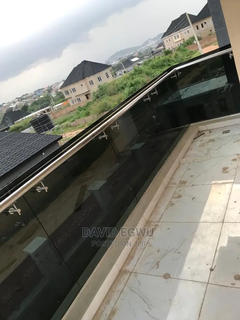 Glass Balcony With Stainless Top
