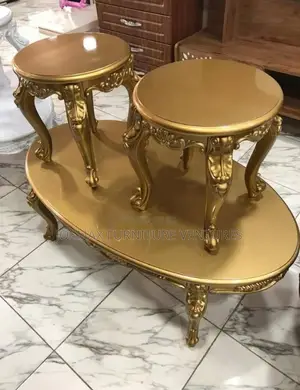 Pure Wooden Center Table Set.