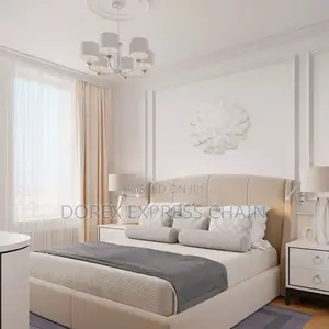 Queen's Size Bedframe With Bedside