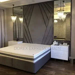 King Size Bedframe With Bedside And Mirror