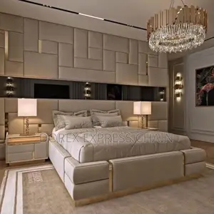 Beautiful King Size Bedframe With Bedside And Mirror