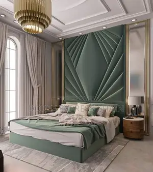 Beautiful Bedframe With Bedside and Mirror
