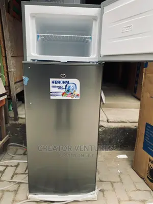 BRUHM Double Door Refrigerator 200L Low Voltage,Fast Cooling