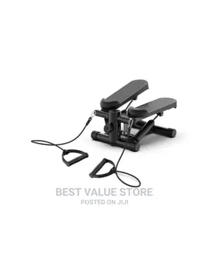 Solid Mini Stepper With Rope and Meter Black Color