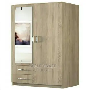 Modern Double Wardrobe With Mirror Frame
