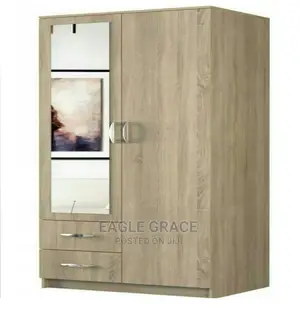 Modern Double Wardrobe With Mirror Frame