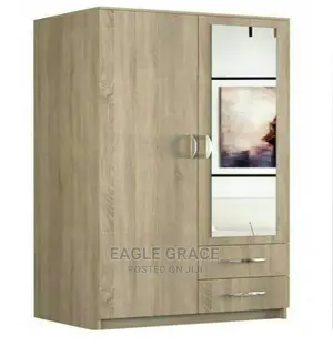 Modern Double Wardrobe With Mirror Frame