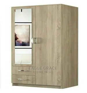 Modern Double Wardrobe With Mirror Frame