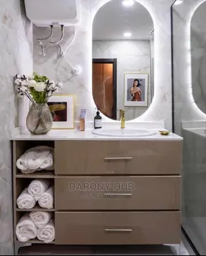 Bathroom Decor, Mirror With LED and Vanaity