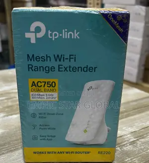 Tp-Link Mesh Wi-Fi Range Extender AC750 RE220