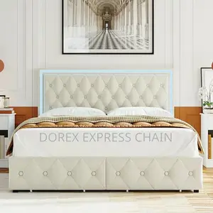 Queen Super Size Bedframe With Bedside.