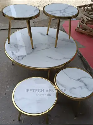 Imported Center Table and Side Stools