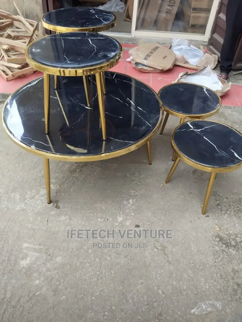 Imported Center Table and Side Stools